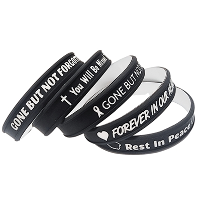 Show details for Black and White Classic Wristband