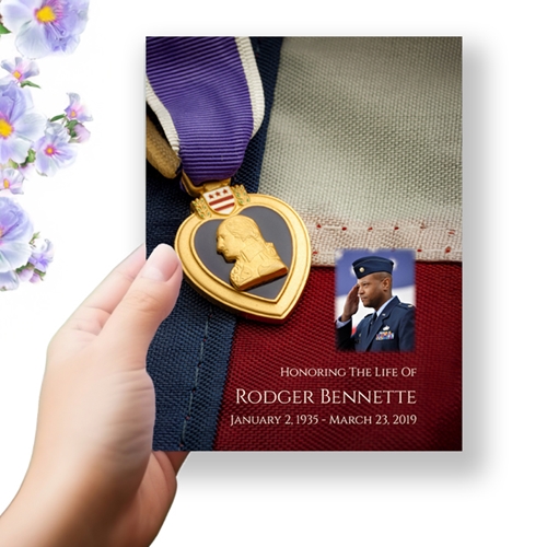 Show details for Purple Heart Funeral Program 