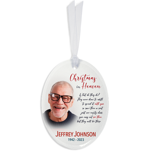 Picture of Christmas in Heaven Oval Ornament
