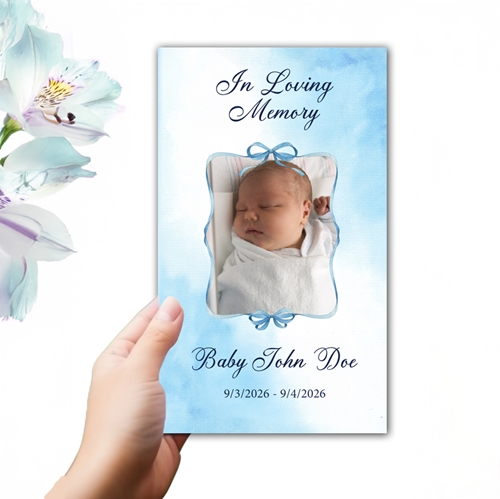 Show details for Baby Boy Trifold Program