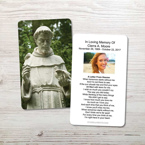 Picture of Saint Francis of Assisi Memorial Card