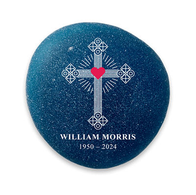 Show details for Frosted Cross Memorial Magnets