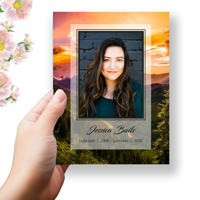 Show details for Hillside Sunset Funeral Program 