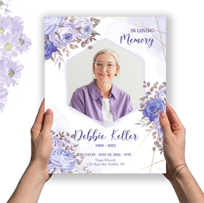 Show details for Purple Gold Floral Premium Program (8.5x11)