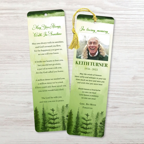 Picture of Green Scenery Watercolor Bookmark