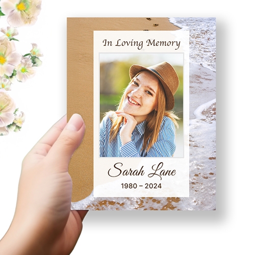 Show details for Foot Prints Funeral Program