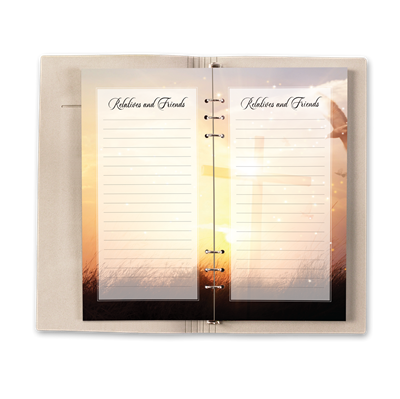 Show details for Cross & Dove Guest Book - Gray
