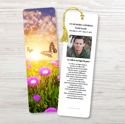 Show details for Butterflies Spanish Bookmark