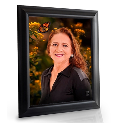 Show details for Framed Memorial Portrait - Fragile Beauty Background
