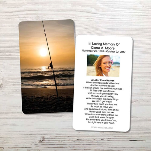 Picture of Fishing Pole Memorial Card
