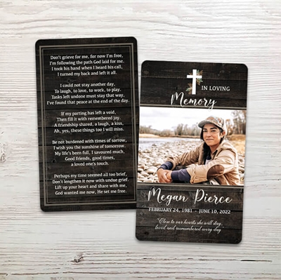 Show details for Rustic Religious Memorial Package