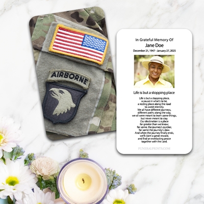 Show details for Airborne Large Memorial Card (3" x 4.75")