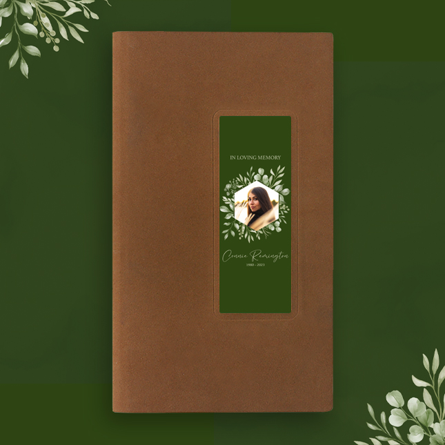 Show details for Olive Leaf Guest Book - Brown