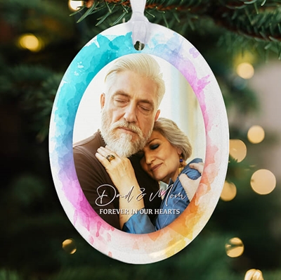 Show details for Vibrant Oval Ornament