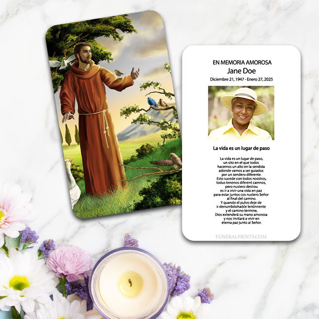 Show details for St. Francis Spanish Prayer Card
