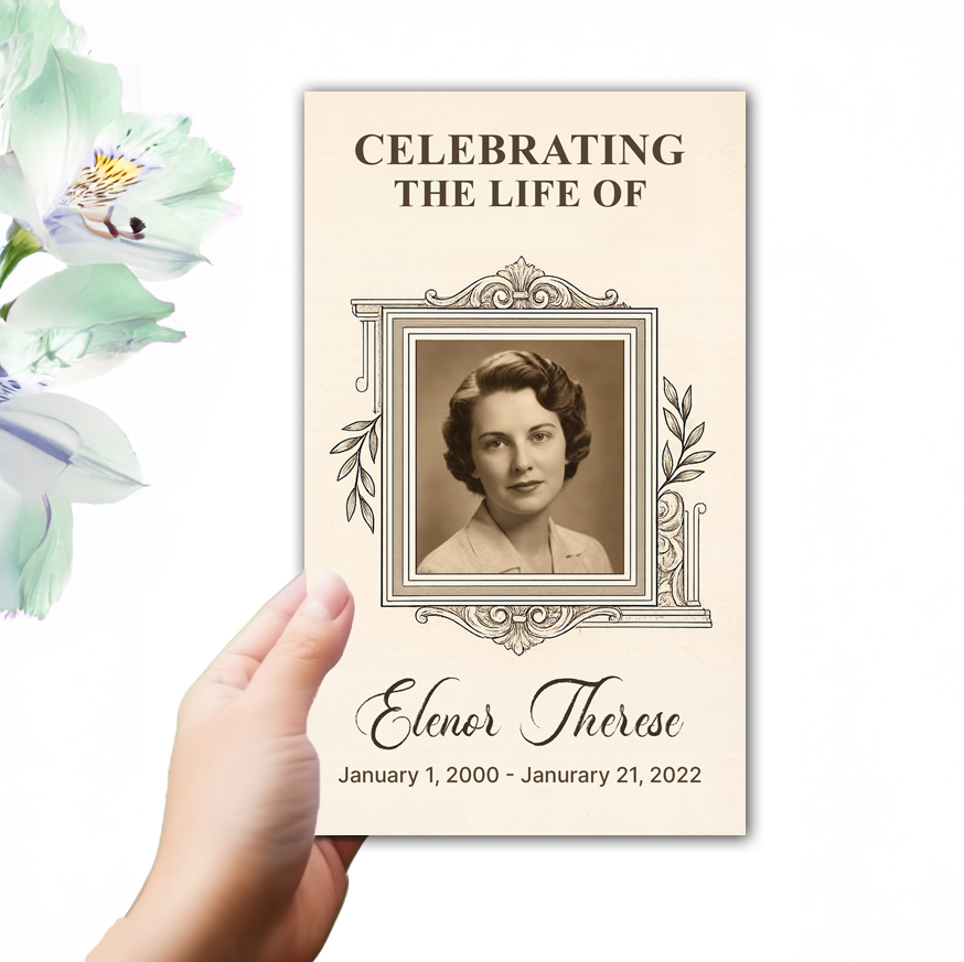 Show details for Vintage Elegance Trifold Program