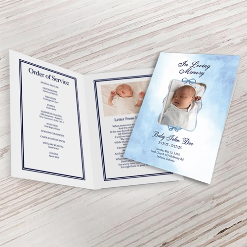 Show details for Baby Boy Funeral Program (MegaEdit)