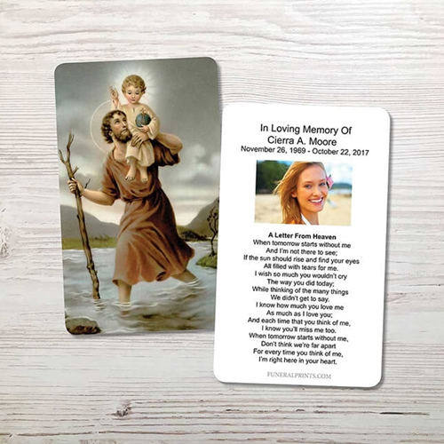 Show details for St. Christopher Memorial Card