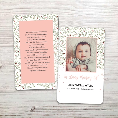 Show details for Baby Girl Memorial Card