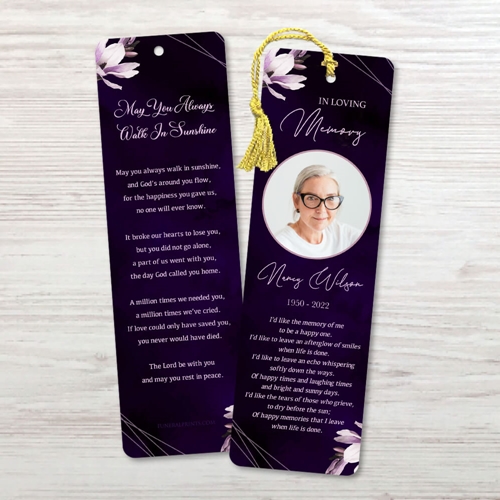 Picture of Purple Lilies Bookmark