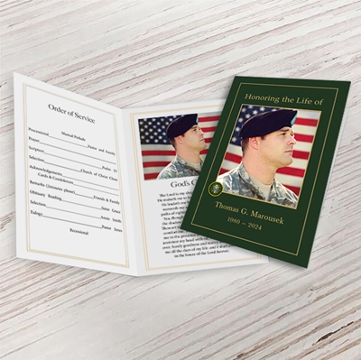 Show details for US Army Funeral Program