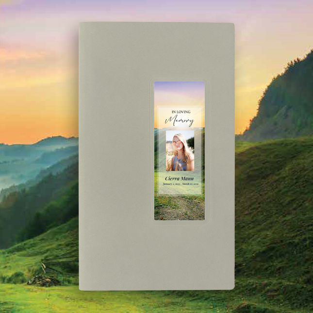 Show details for Mountain Rainbow Guest Book - Gray