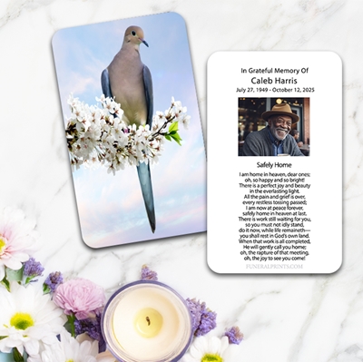 Show details for Dove Large Memorial Card (3" x 4.75")