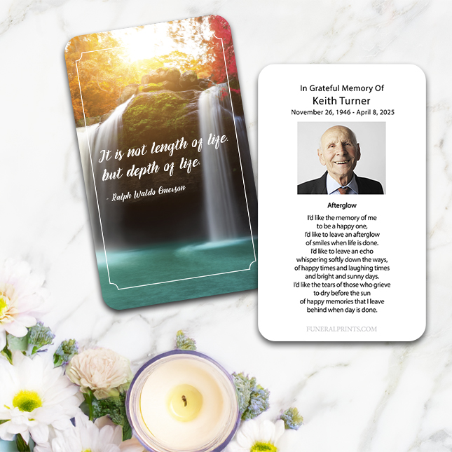 Show details for Depth Of Life Quote Prayer Card