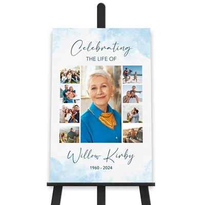 Show details for Blue Collage Poster