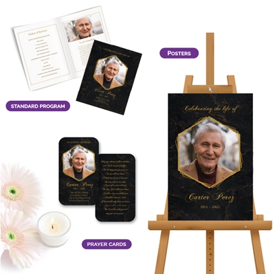 Show details for Black Marble Memorial Package