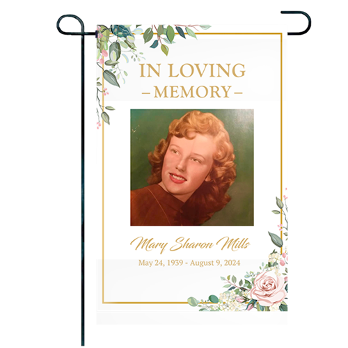 Show details for Floral Garden Flag