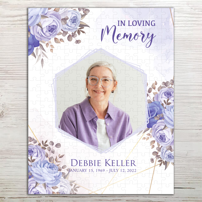 Show details for Purple Gold Floral Puzzle