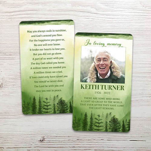 Show details for Green Scenery Watercolor Memorial Package
