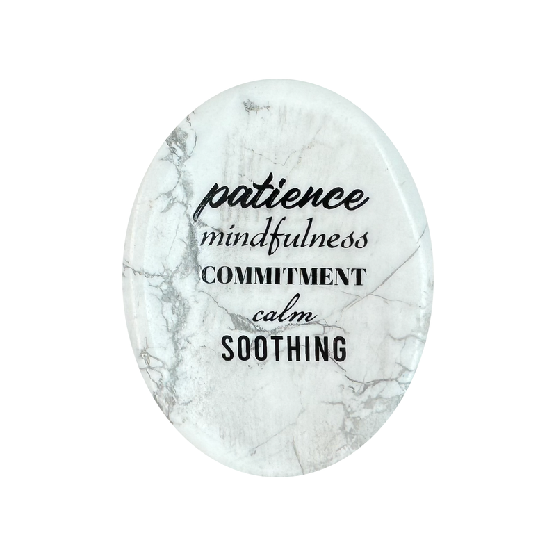 Show details for Patience White Howlite Worry Stone 