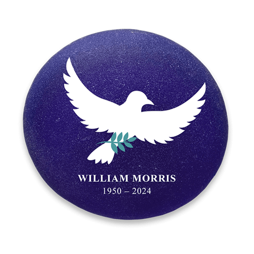 Picture of Frosted Purple Dove Memorial Stone