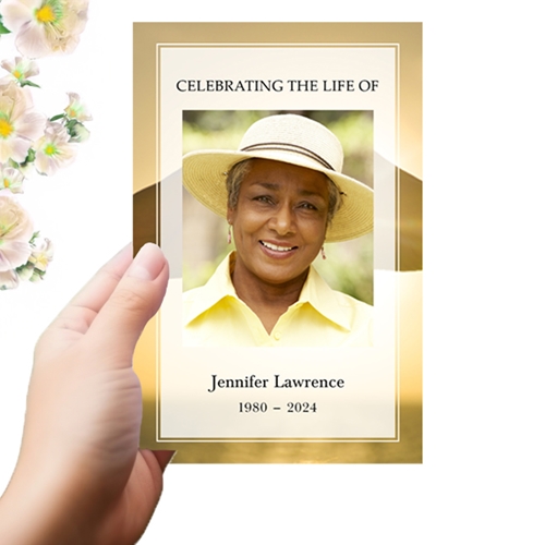 Show details for Heart hands Funeral Program