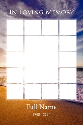 Show details for Oceanfront Collage Funeral Poster