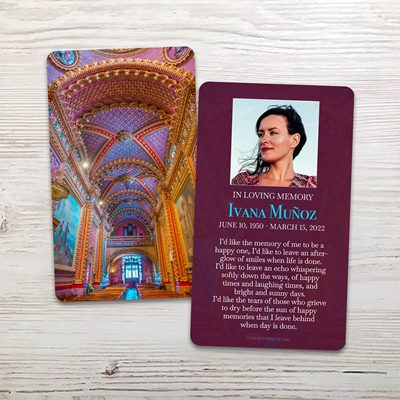 Show details for Temple English Memorial Card