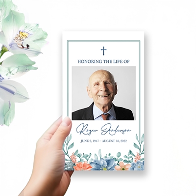 Show details for Multi Floral Religious Trifold Program 