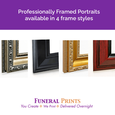 Show details for Framed Memorial Portrait - Devotion Lifescape Background