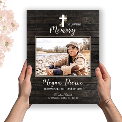 Show details for Rustic Religious Memorial Package