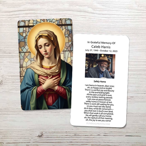 Show details for Radiant Mother Mary Memorial Card