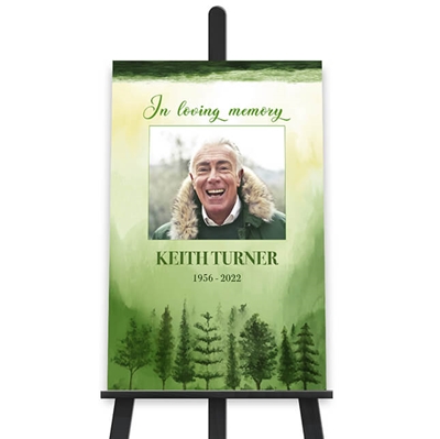Show details for Green Scenery Watercolor Memorial Package