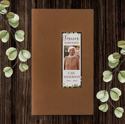 Show details for Rustic Brown Guest Book - Brown