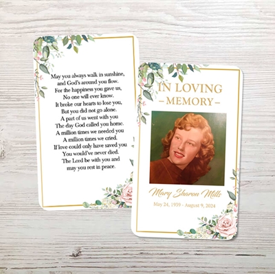 Show details for Floral Funeral Card