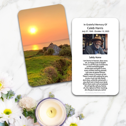 Show details for Irish Cottage Large Memorial Card (3" x 4.75")