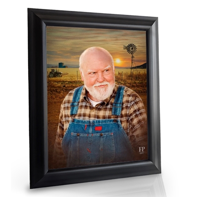 Show details for Framed Memorial Portrait - The Famer's Heart Lifescapes Background
