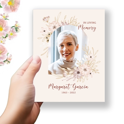 Show details for Multi Floral Border Funeral Program 