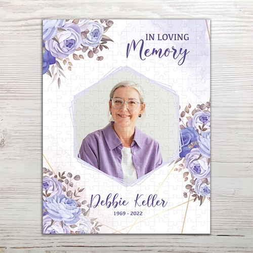 Show details for Purple Gold Floral Puzzle