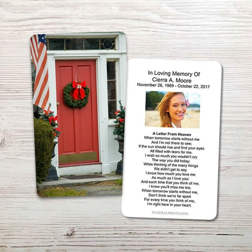 Picture of Christmas Wreath Memorial Card